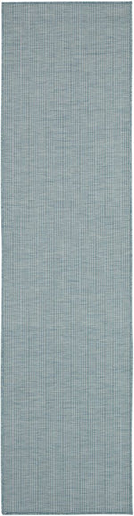 8' Aqua Power Loom Runner Rug