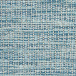 8' Aqua Round Power Loom Area Rug