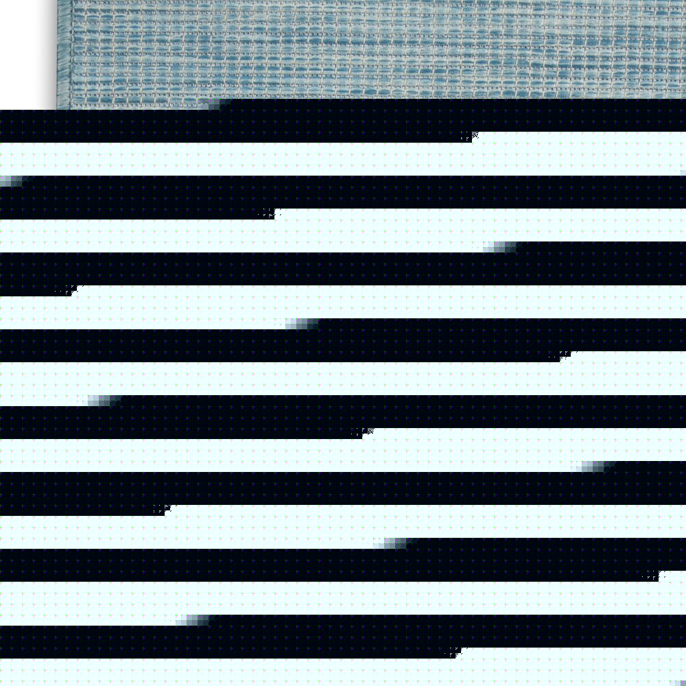 6' X 9' Aqua Indoor Outdoor Area Rug