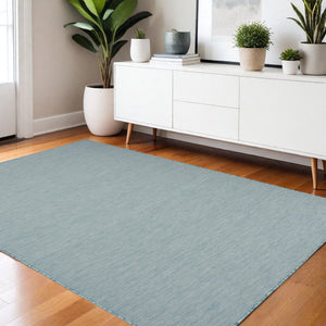 4' X 6' Aqua Power Loom Area Rug