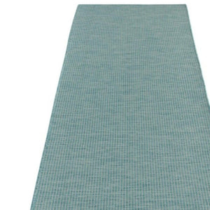 12' Aqua Power Loom Runner Rug
