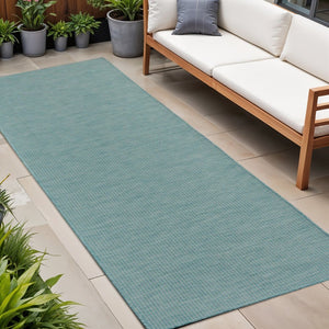10' Aqua Power Loom Runner Rug