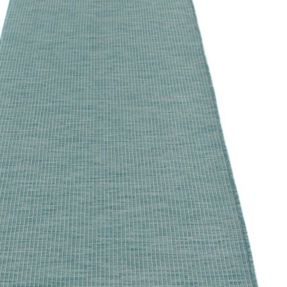 10' Aqua Power Loom Runner Rug