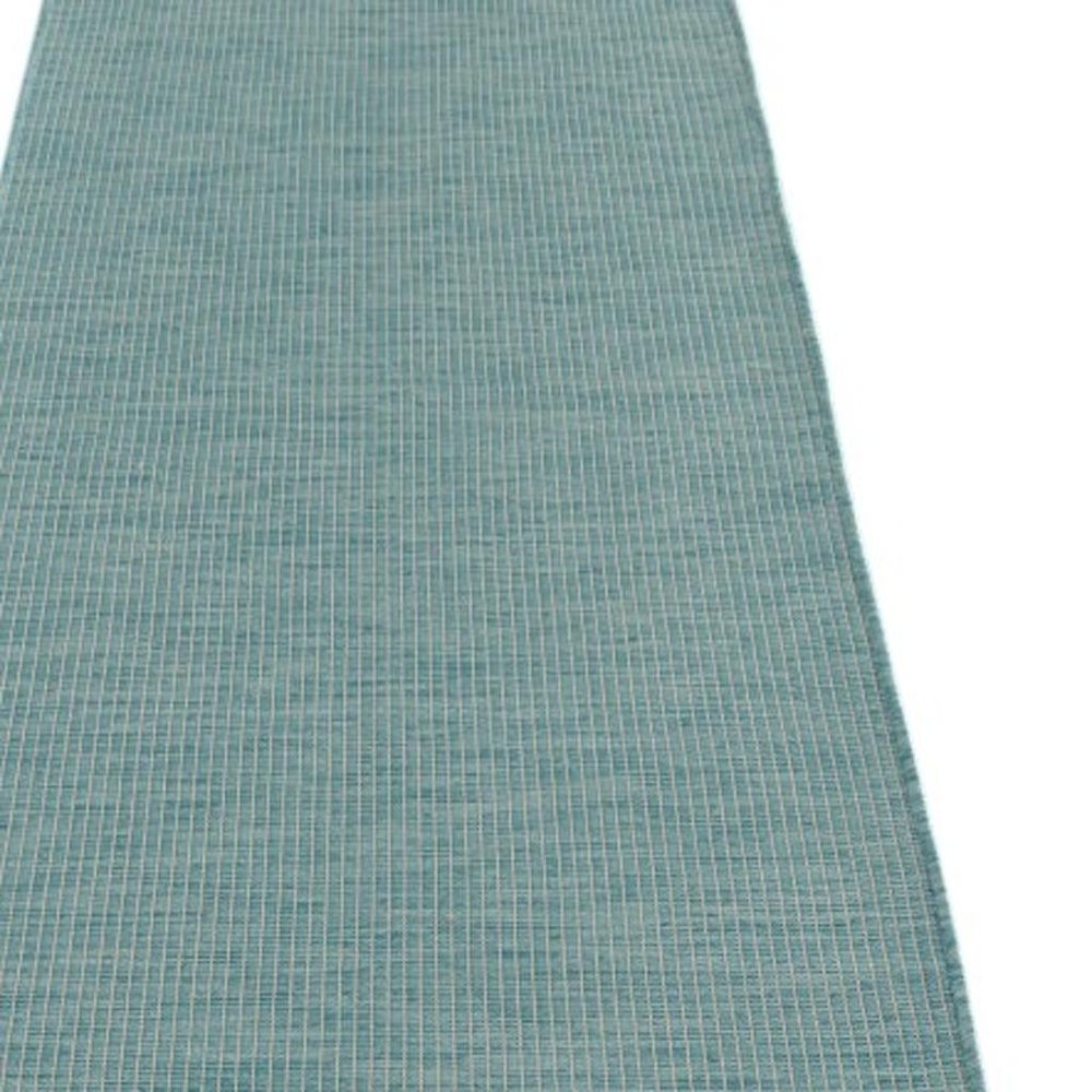 10' Aqua Power Loom Runner Rug