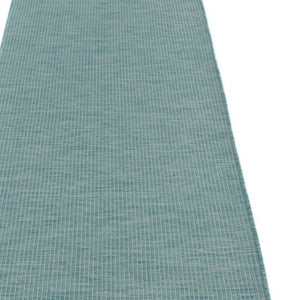 10' Aqua Power Loom Runner Rug
