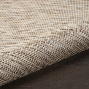 8' Beige Power Loom Runner Rug