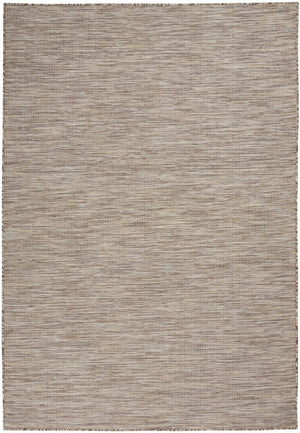 5' X 7' Beige Indoor Outdoor Area Rug