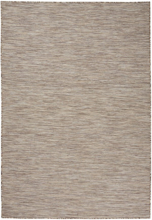 5' X 7' Beige Indoor Outdoor Area Rug