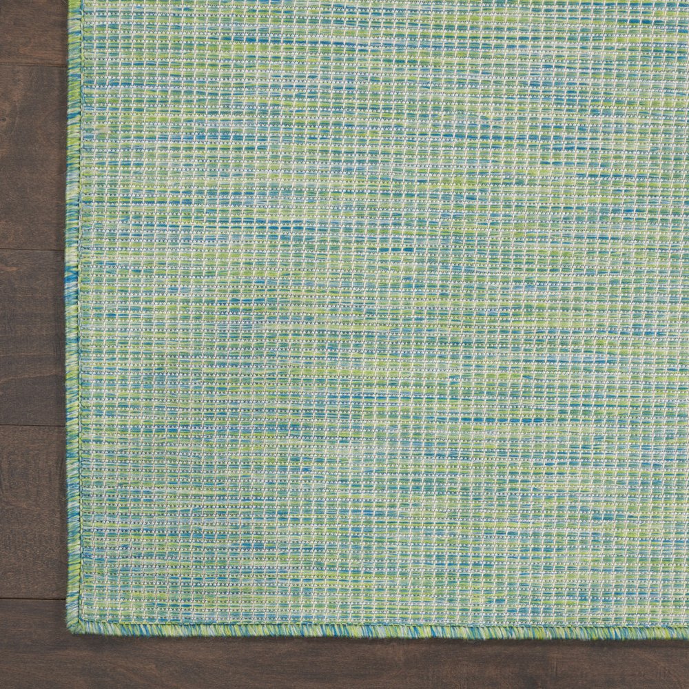 8' X 10' Blue And Green Indoor Outdoor Area Rug