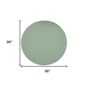 8' Blue Round Indoor Outdoor Area Rug