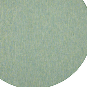 8' Blue Round Indoor Outdoor Area Rug