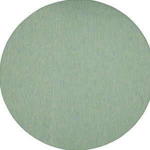 8' Blue Round Indoor Outdoor Area Rug