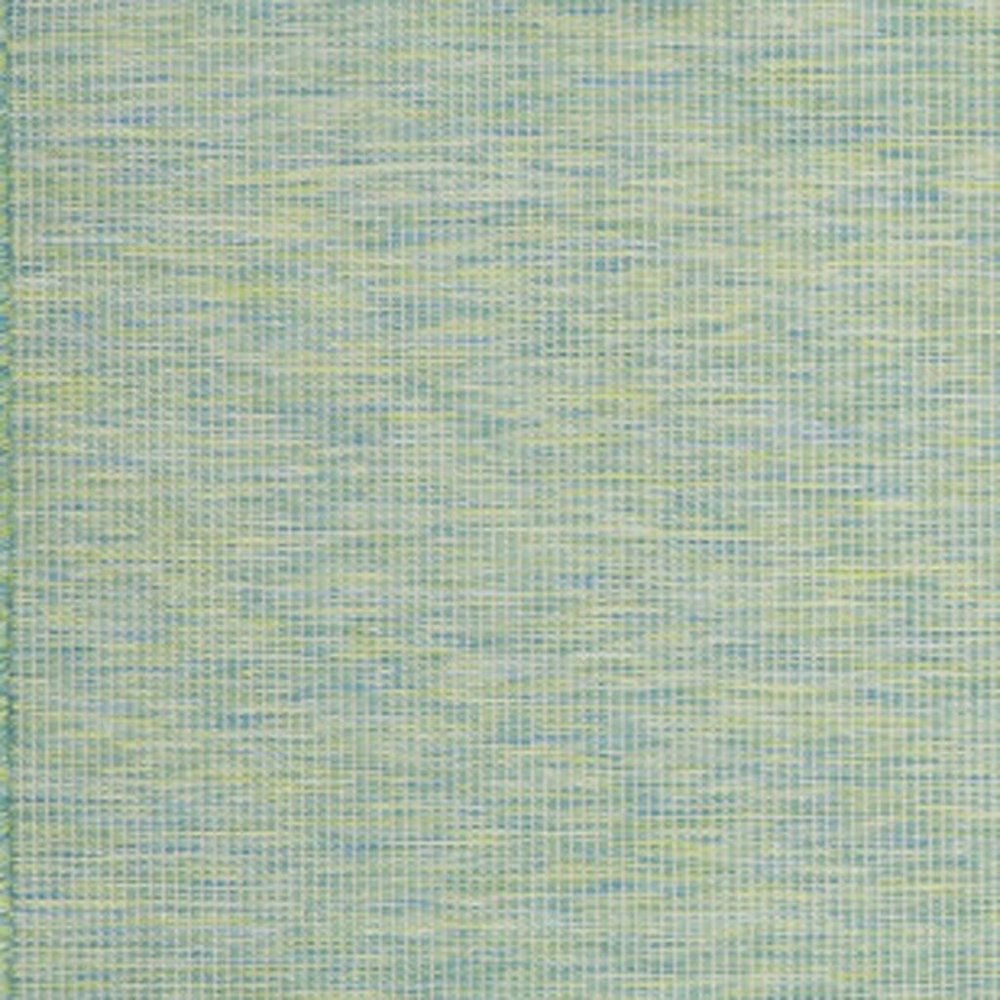 6' X 9' Blue and Green Indoor Outdoor Area Rug