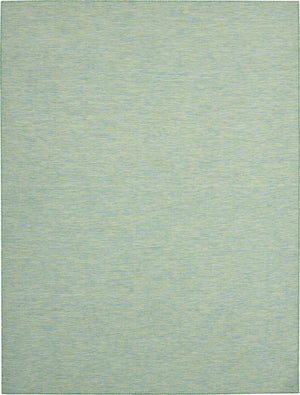6' X 9' Blue and Green Indoor Outdoor Area Rug