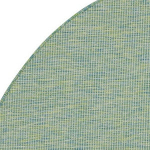 6' Blue Round Power Loom Area Rug