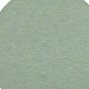 6' Blue Round Power Loom Area Rug