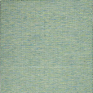 5' X 7' Blue and Green Indoor Outdoor Area Rug
