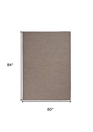 5' X 7' Natural Indoor Outdoor Area Rug