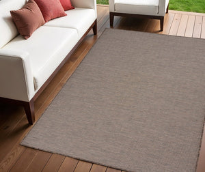 4' X 6' Brown Power Loom Area Rug