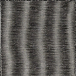 8' Charcoal Indoor Outdoor Runner Rug