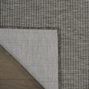 8' Charcoal Indoor Outdoor Runner Rug