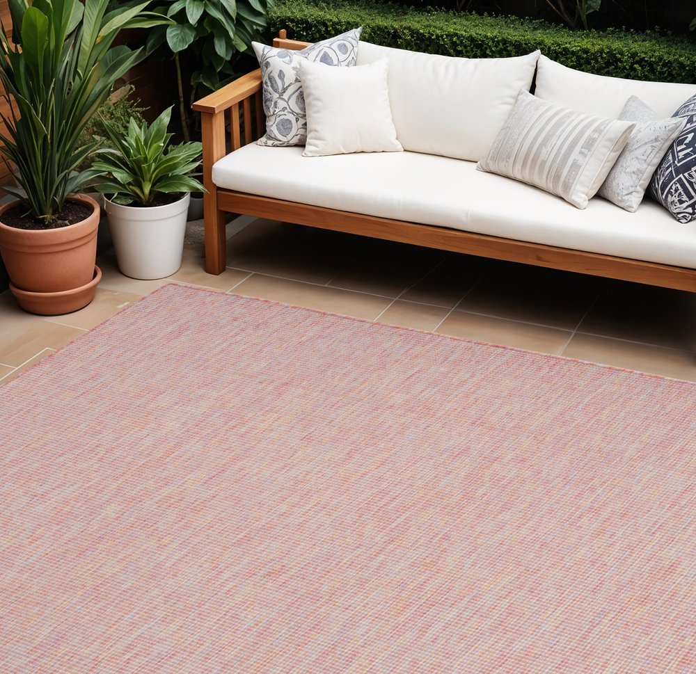 6' X 9' Dark Red Indoor Outdoor Area Rug