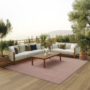 6' X 9' Dark Red Indoor Outdoor Area Rug
