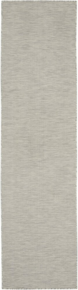 8' Gray Power Loom Runner Rug