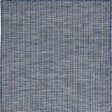 8' Navy Blue Power Loom Runner Rug
