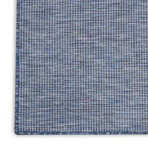 8' Navy Blue Power Loom Runner Rug