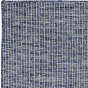8' Navy Blue Power Loom Runner Rug