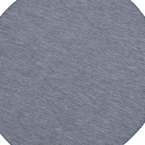 8' Navy Blue Round Power Loom Area Rug