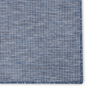 5' X 7' Navy Blue Indoor Outdoor Area Rug