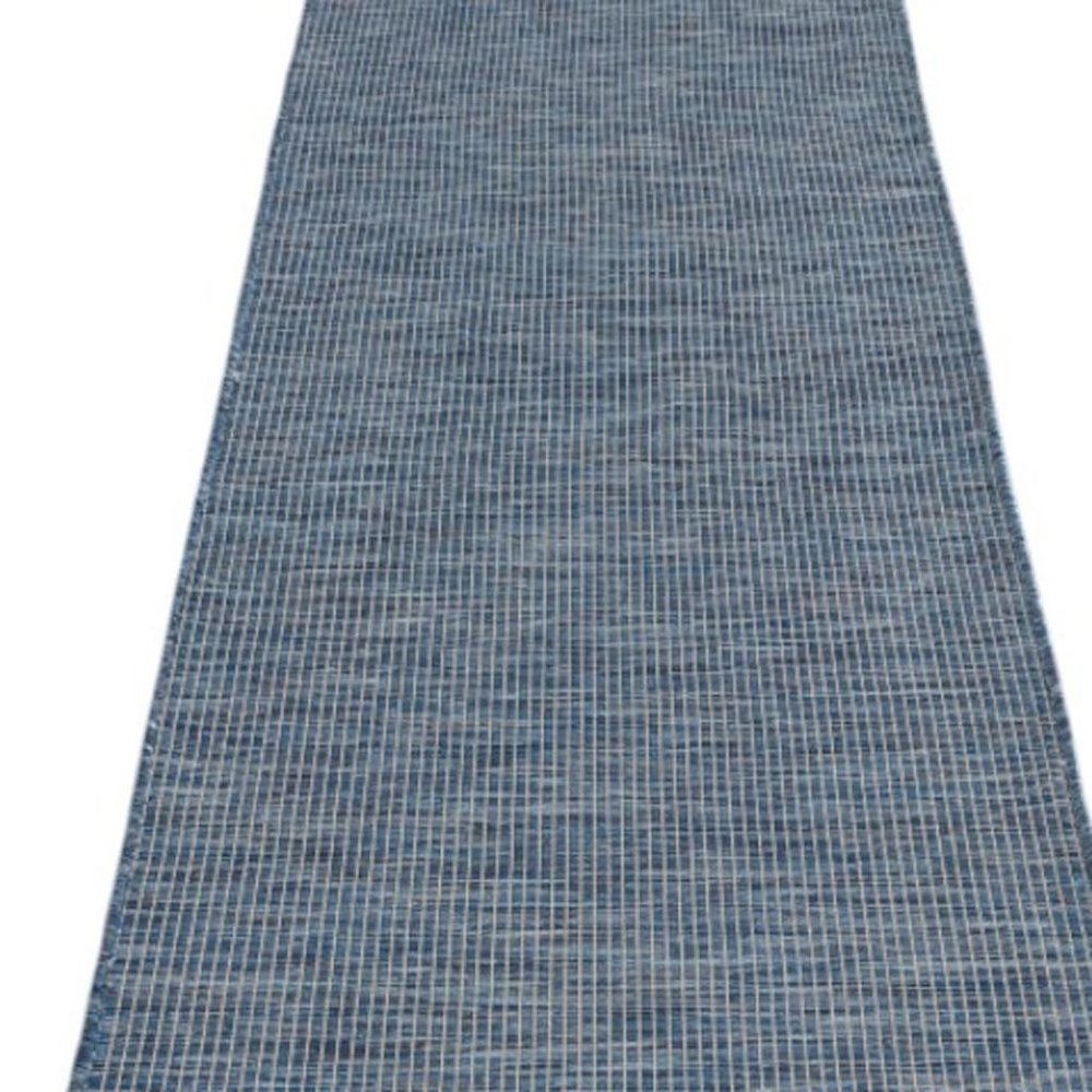 12' Navy Blue Power Loom Runner Rug
