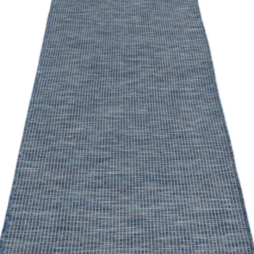 10' Navy Blue Power Loom Runner Rug