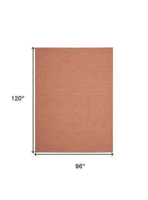 8' X 10' Terra Cotta Indoor Outdoor Area Rug