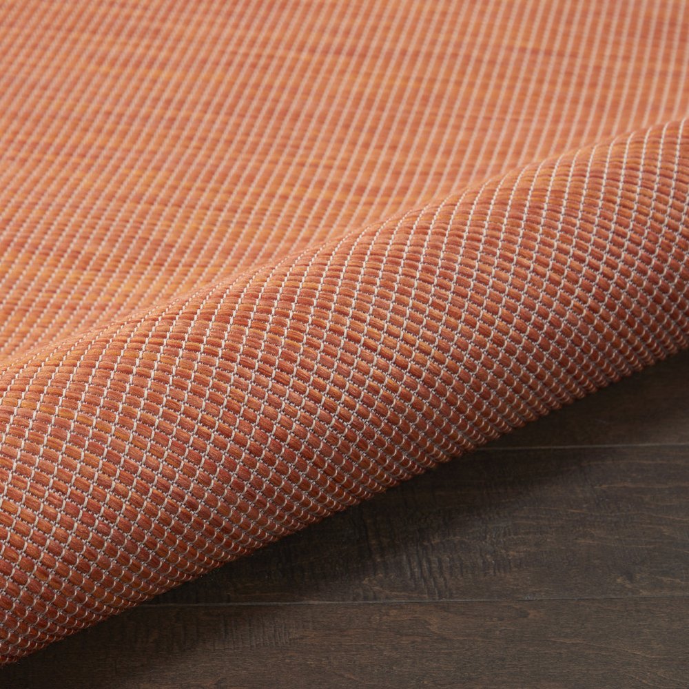 8' X 10' Terra Cotta Indoor Outdoor Area Rug