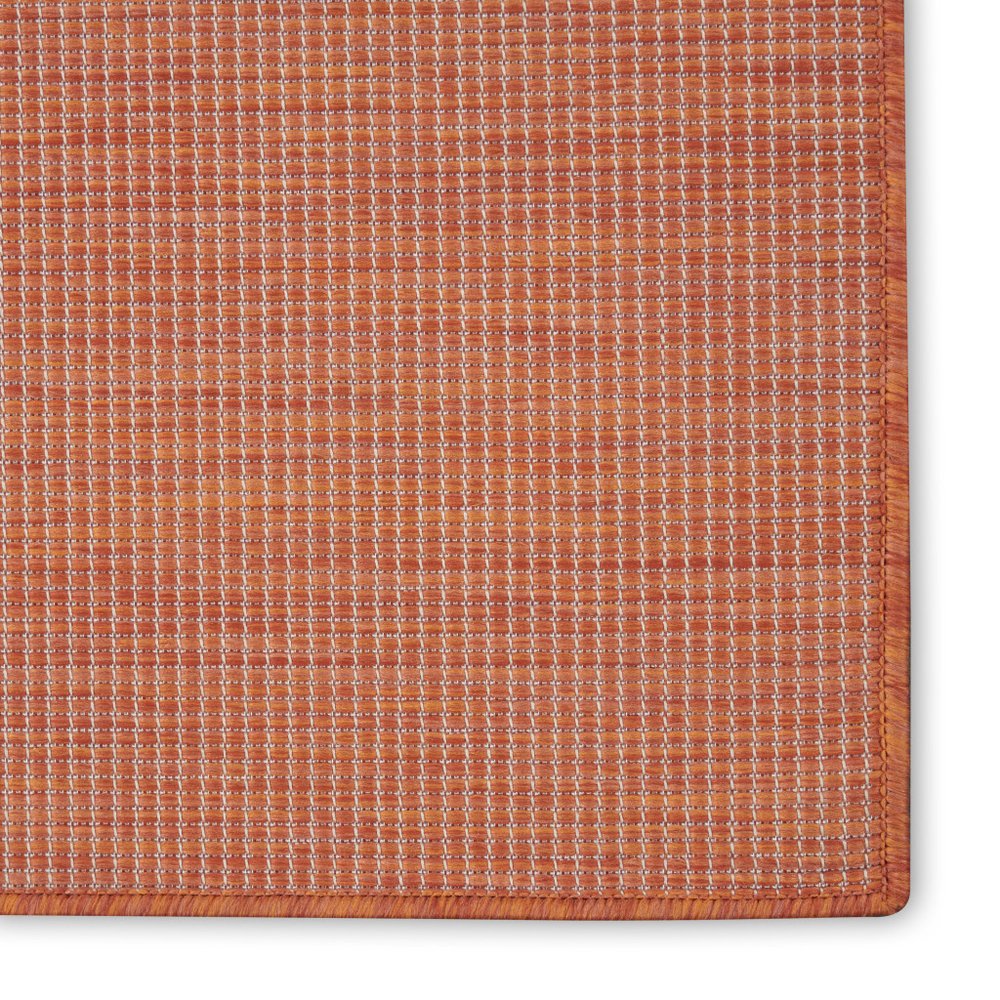 8' Rust Indoor Outdoor Runner Rug