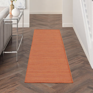 8' Rust Indoor Outdoor Runner Rug