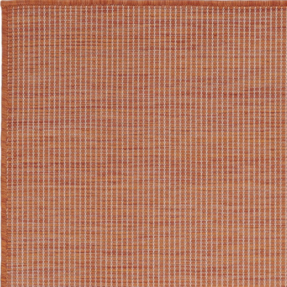 8' Rust Indoor Outdoor Runner Rug