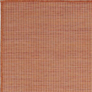 8' Rust Indoor Outdoor Runner Rug