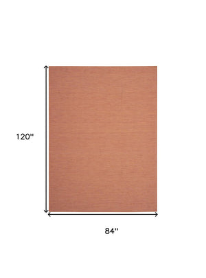 7' X 10' Terracotta Indoor Outdoor Area Rug