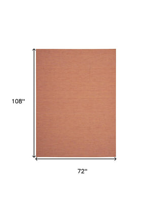 6' X 9' Terracotta Indoor Outdoor Area Rug