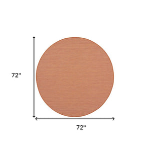6' Terracotta Indoor Outdoor Area Rug