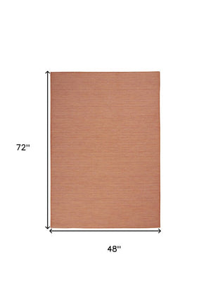 4' X 6' Terracotta Indoor Outdoor Area Rug