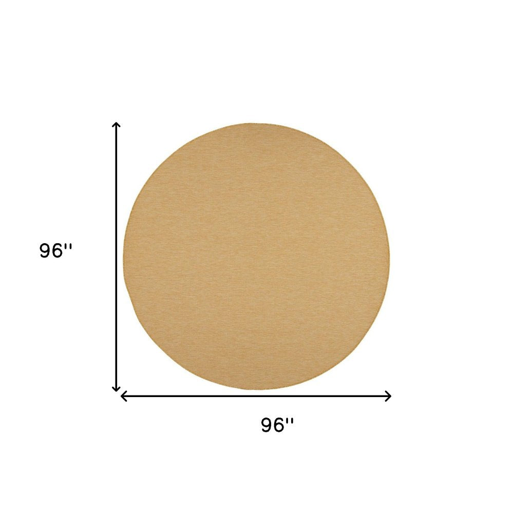 8' Yellow Indoor Outdoor Area Rug