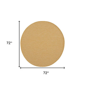 6' Yellow Indoor Outdoor Area Rug