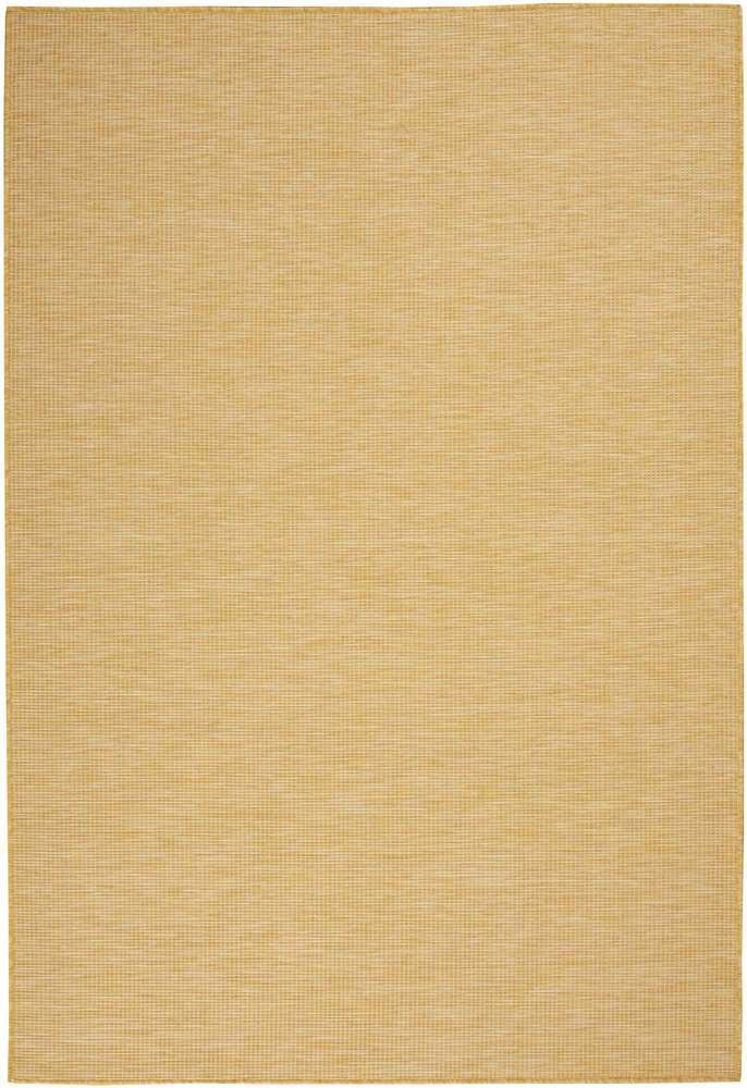 5' X 7' Yellow Indoor Outdoor Area Rug
