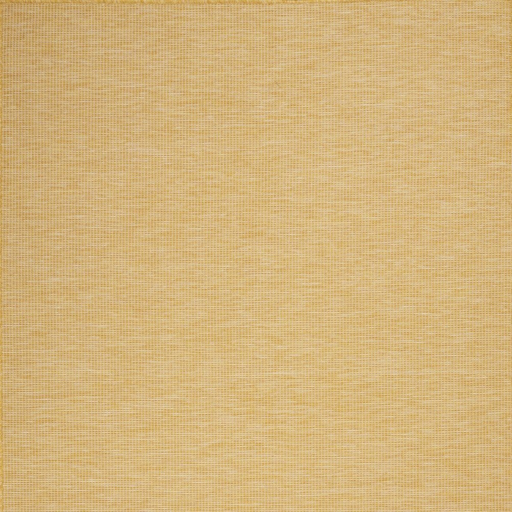 5' X 7' Yellow Indoor Outdoor Area Rug