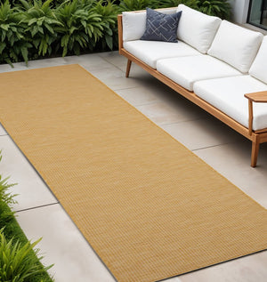 12' Yellow Indoor Outdoor Area Rug
